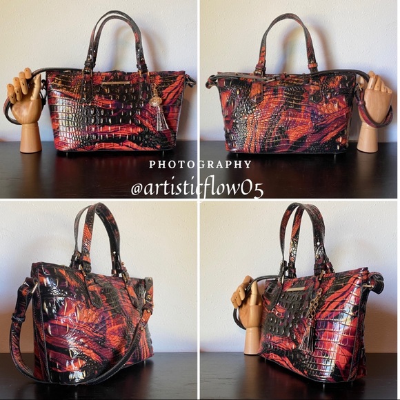 NEW! Brahmin Mini Asher Satchel Crossbody In Spice - Picture 13 of 15